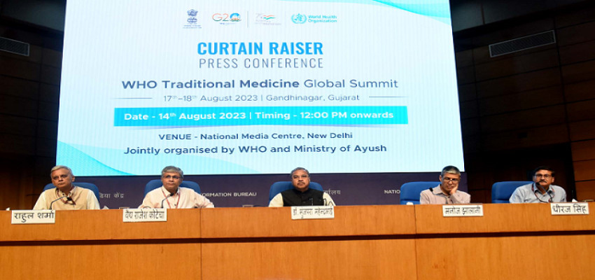 WHO and Ministry of Ayush to Host First Global Summit on Traditional Medicine
